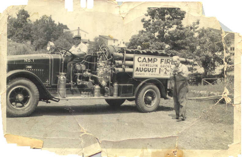 Buck Hassler  and Floyd Artz  Haun Fire Truck  