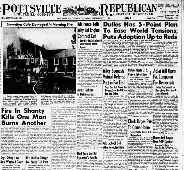 Pottsville Republican Thu  Sep 17  1953 