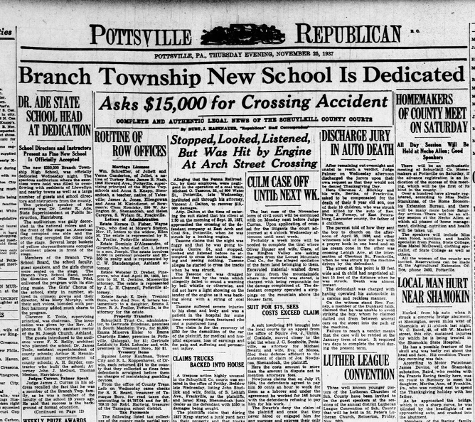 Pottsville Republican Thu  Nov 25  1937 