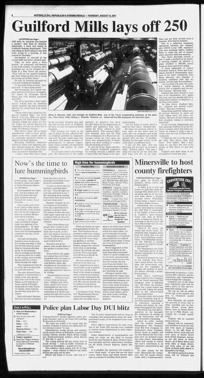 Republican and Herald Thu Aug 16 2001 
