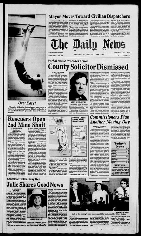 The Daily News Thu May 3 1984 