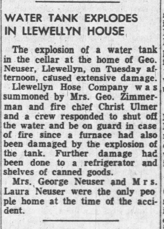 2-27-1952 Llewellyn Explosion